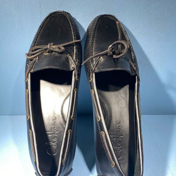 COPY - Cole Haan Gunnison II Mens 11 D Driving Loafers Black Moc Toe Casual Lac… - Picture 6 of 8